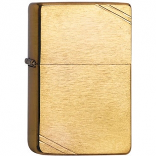 Zippo aansteker vintage brass brush finish