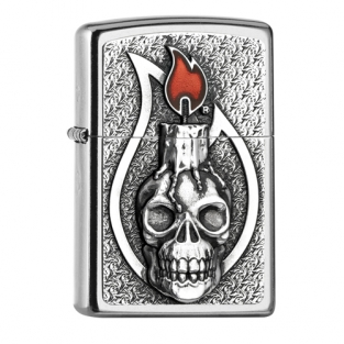 Zippo candle skull