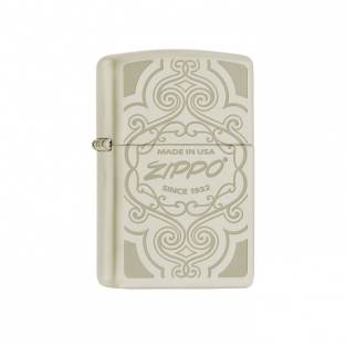 Zippo creme met sierlijk logo