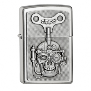 Zippo mechanically skull