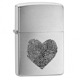 Zippo met vingerafdruk hart