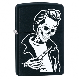 Zippo-rockabilly skull profile