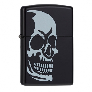 Zippo Skull Face in White