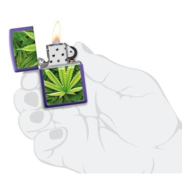 Zippo Cannabis Paars