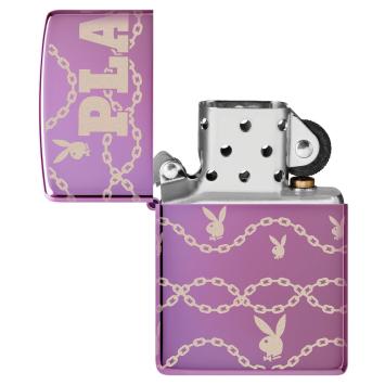 Zippo Purple Playboy Design. Open