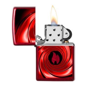 Zippo Red Swirl Design 2