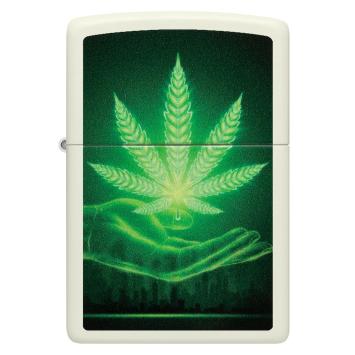 Zippo Cannabis Glow in the Dark vooraanzicht