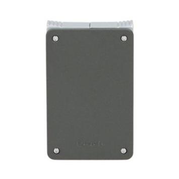 Caseti aansteker met enkele vlam en dubbele vlam en punch Grey Chrome