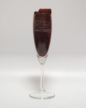 Champagneglas flute inclusief logo+tekst graveren