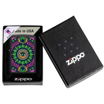 Zippo aansteker Skull Mushroom Design Zwart