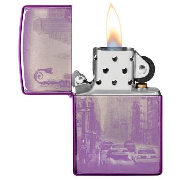 Zippo aansteker Cityscape open met vlam