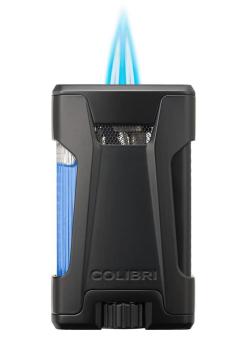 Colibri aansteker Double Flame Rebel Black Met Vlam