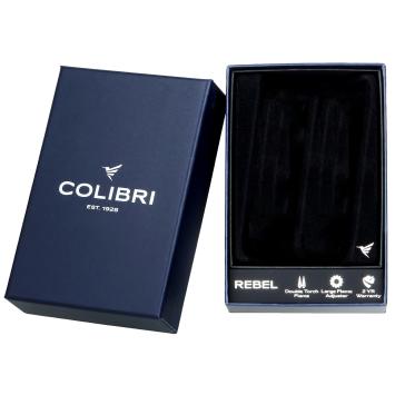 Colibri aansteker Double Flame Rebel Black Doosje