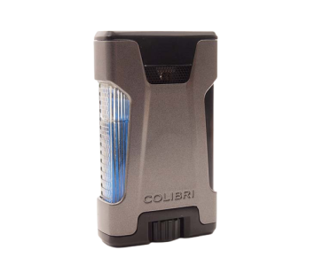 Colibri aansteker Double Flame Rebel Gunmetal Schuinaanzicht