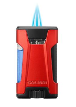 Colibri aansteker Double Flame Rebel Red Met Vlam