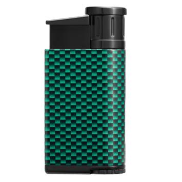 Colibri Aansteker Evo Carbon Fiber Single Jet Flame Green Achterkant