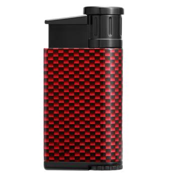 Colibri Aansteker Evo Carbon Fiber Single Jet Flame Red Achterkant