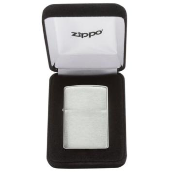 Zilveren Zippo armor case brushed sterling silver