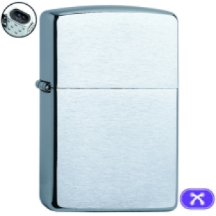 Elektrische Zippo arc regular chroom brush finish