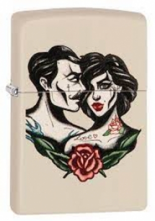 Zippo aansteker Love Tattoo Design Front