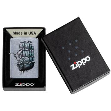 Zippo  Pirate ship skull tattoo in verpakking