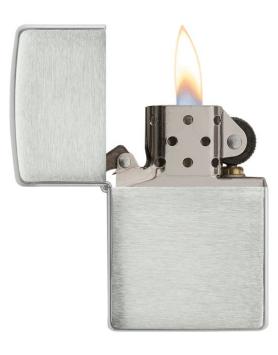 Zilveren Zippo brushed sterling silver