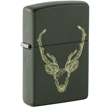 Zippo aansteker Deer Design vooraanzicht