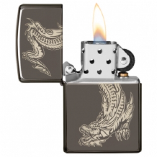 Zippo Dragon and Tiger open