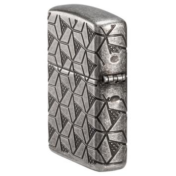 Zippo armor case antiek silver