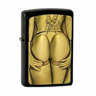 Zippo Golden Stocking Girl Matte Black