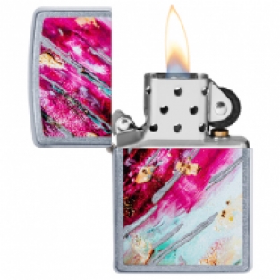 Zippo Mosaik Pink open