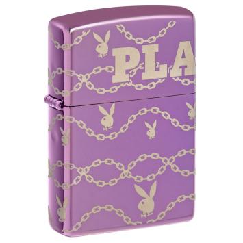 Zippo Purple Playboy Design. Zijkant