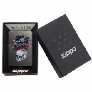 Zippo aansteker Raven Skull Design