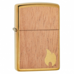 Zippo Woodchuck Brushed Brass voorzijde