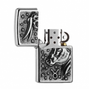 Zippo aansteker Zodiac Taurus open