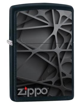 Zippo Black Abstract Design