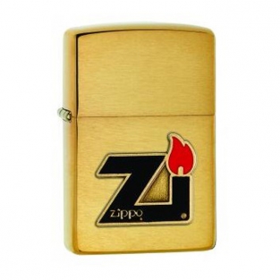 zippo brass met embleem