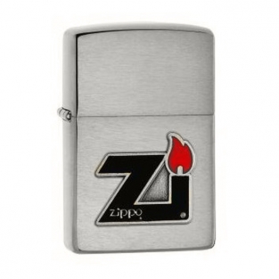 zippo chrome met embleem