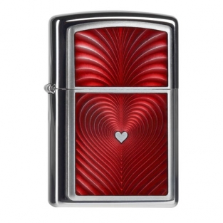 Zippo Red 3D Heart