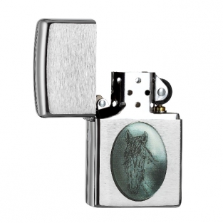 Zippo Horse Head Emblem inclusief graveren