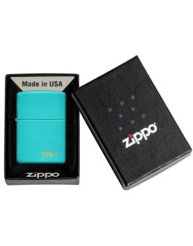 Zippo Flat Turquoise Zippo Lasered verpakking