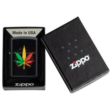 Zippo Rasta Cannabis Design verpakking