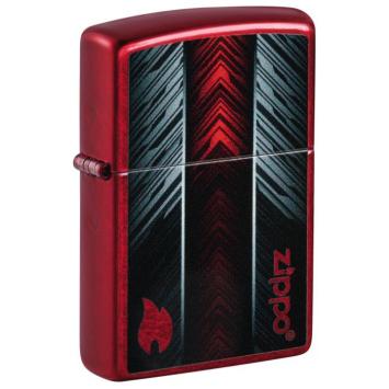 Zippo Red And Gray Zippo Design