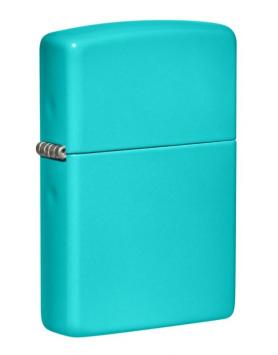 Zippo Regular Flat Turquoise zijaanzicht