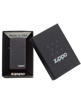 Zippo Slim Black Matte Zippo Border verpakking