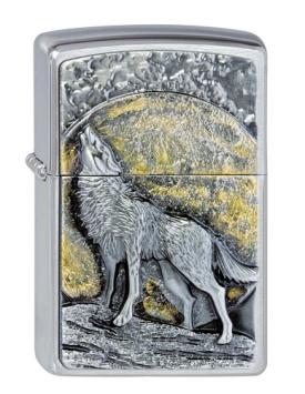 Zippo aansteker Wolf at Moonlight Emblem